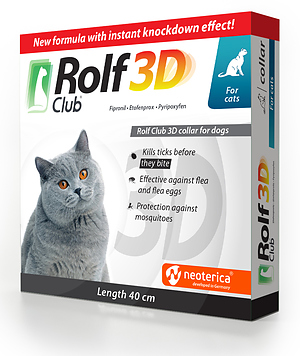 Rolf Club 3D Collar against ticks and fleas for cats, 40 cm