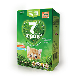 Grass for cats, weight of seeds 75 g