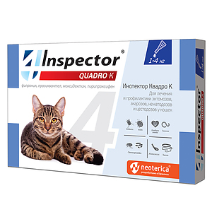 INSPECTOR QUADRO K Spot-on for cats from 1 to 4 kg