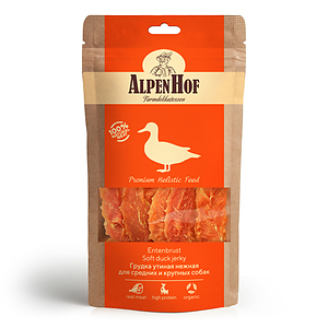 Soft duck jerky for medium/large dogs 80 g.