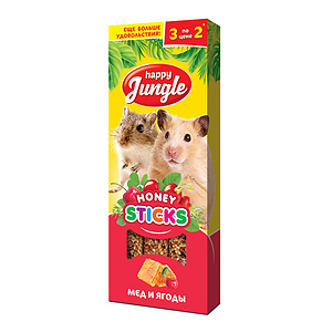 Sticks for small rodents, honey&berries, 3 sticks