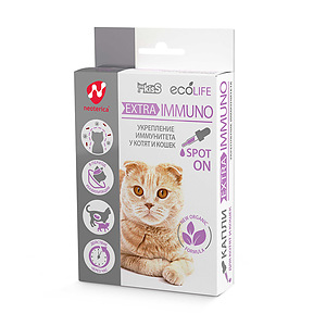 Ecolife Extra Immuno for kittens and cats, aroma spot-on, 10 ml 